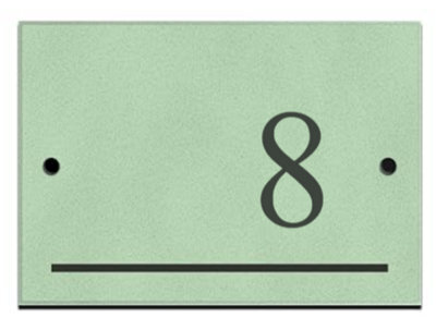 Reversed Slate Number 8 Chartwell Green 14 X 9Cm - image 1