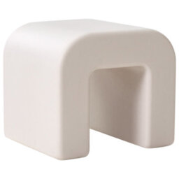 Wyld And Coco Novahome Set Of 2 Grey Side Tables, Synthetic Multifunctional Stools, No Assembly Required - thumbnail 4