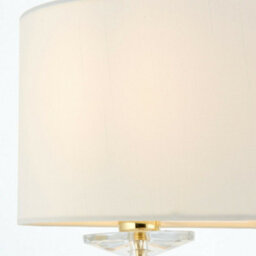 Standing Floor & Table Lamp Set Brass Crystal & Vintage White Shade Twin Light - thumbnail 5