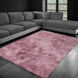 Aspire Homeware Non Slip Tie Dye Pink Shaggy Rug Soft Fluffy Washable, Living Area And Bedroom Rug, (L)170Cm X (W)120Cm - thumbnail 1