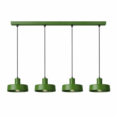 Luminosa Lighting Luminosa Velyo Bar Pendant Ceiling Light Green 4X E27 - image 1