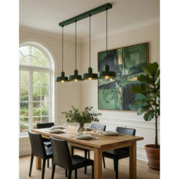 Luminosa Lighting Luminosa Velyo Bar Pendant Ceiling Light Green 4X E27 - thumbnail 3