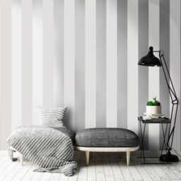 Holden Décor Holden Shimmering Stripe Pattern Metallic Striped Motif Grey Silver Wallpaper - thumbnail 2
