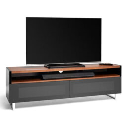 "Avf Panorama 1.6M Tv Stand - Reversible Walnut Or Black Top - Soundbar Shelf - For Tvs Up To 80""" - thumbnail 5