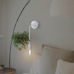 Modern White Wall Light Led Bulb Vertical Wall Sconce Metal Industrial Minimalist Wall Lamp Without Bulb - thumbnail 6
