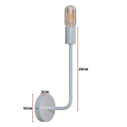 Modern White Wall Light Led Bulb Vertical Wall Sconce Metal Industrial Minimalist Wall Lamp Without Bulb - thumbnail 4