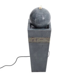 Breeins Elegant Trapezoidal Pedestal Water Fountain With Mosaic Accent, Decoration For Patio, Garden, Living Room - thumbnail 2