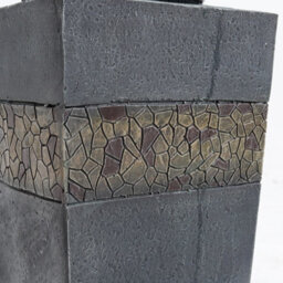 Breeins Elegant Trapezoidal Pedestal Water Fountain With Mosaic Accent, Decoration For Patio, Garden, Living Room - thumbnail 6