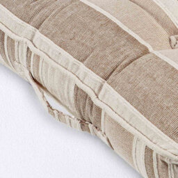 Homescapes Morocco Striped Cotton Floor Cushion Beige - thumbnail 4