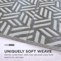 Homescapes Luna Geometric White & Grey Outdoor Rug, 240 X 300 Cm - thumbnail 4