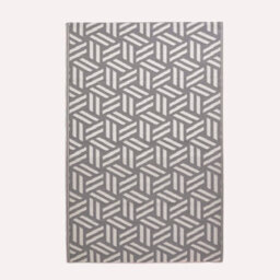 Homescapes Luna Geometric White & Grey Outdoor Rug, 240 X 300 Cm - thumbnail 1