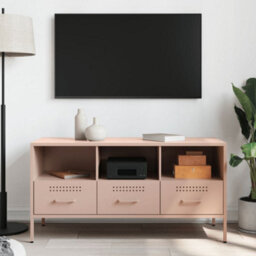 Berkfield Tv Cabinet Pink 100.5X39X50.5 Cm Steel - thumbnail 3