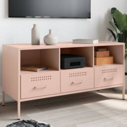 Berkfield Tv Cabinet Pink 100.5X39X50.5 Cm Steel