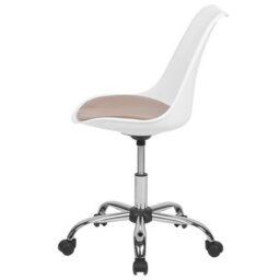 Beliani Desk Chair Dakota Faux Leather Pink - thumbnail 5