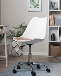 Beliani Desk Chair Dakota Faux Leather Pink - thumbnail 2