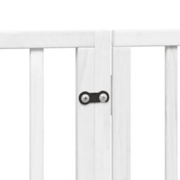 Walplus White Dog Gate With Door Foldable 6 Panels 480 Cm Poplar Wood 5 Panels + 1 Door Panel - thumbnail 7
