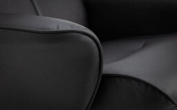 iLikeStores Black Leather Recliner And Stool - thumbnail 6