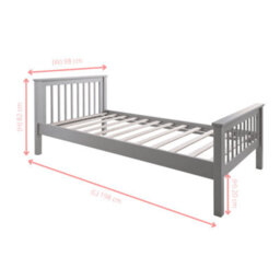 Nöa & Nani Noa & Nani Single Bed Frame With Oda Drawers In Grey Hampshire - thumbnail 9