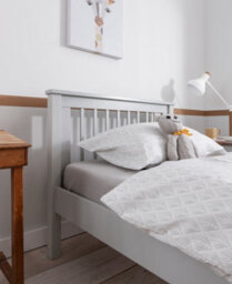 Nöa & Nani Noa & Nani Single Bed Frame With Oda Drawers In Grey Hampshire - thumbnail 4