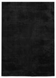 Comfy Washable Low Pile Living Room Area Rug - Anti-Slip Felt Backing Black 60Cm X 200Cm - thumbnail 2