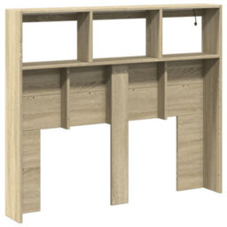 Walplus Headboard Cabinet With Led Sonoma Oak 120X17X102 Cm - thumbnail 8