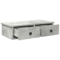 Walplus Wall Shelf With Drawers Concrete Grey 60X28X15 Cm Engineered Wood - thumbnail 7