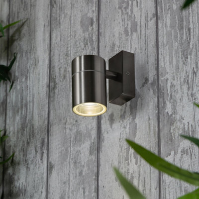 Litecraft Kenn Stainless Steel Outdoor Wall Light - image 1