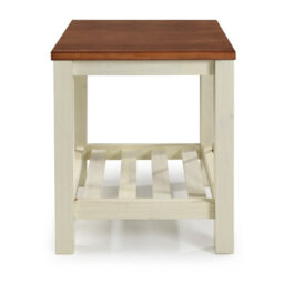 Mercers Furniture Cottage White/cream Painted Pine Lamp Table Wooden With Storage Shelf 60H X 50W X 50D Cm - thumbnail 6