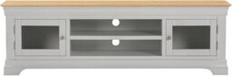 Seconique Bordeaux Large Tv Stand - Pebble Grey/oak  Fully Assembled - thumbnail 3