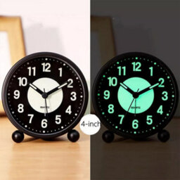 Uk Seller Silent Sweep Quartz Bedside Alarm Clock - No Ticking, Luminous Dial, Battery Powered - thumbnail 9