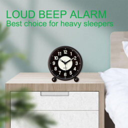 Uk Seller Silent Sweep Quartz Bedside Alarm Clock - No Ticking, Luminous Dial, Battery Powered - thumbnail 7
