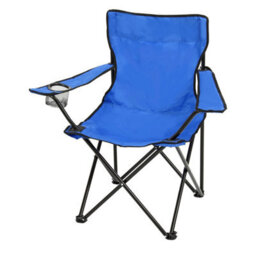 Portable Folding Outdoor Chair With Cup Holder & Bag Blue Travel Camping Beach Chair Lightweight Fold-Up Seat