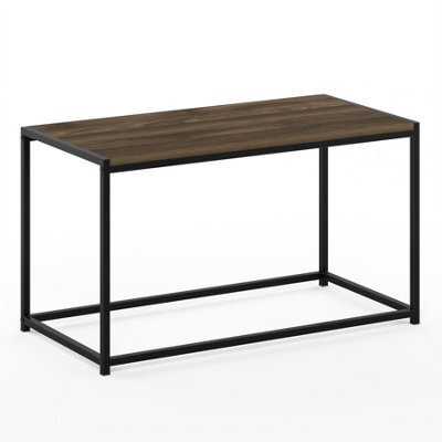 Walplus Indo L-Shaped Corner Desk With Integrated Bookshelves For Storage, Espresso/white - image 1