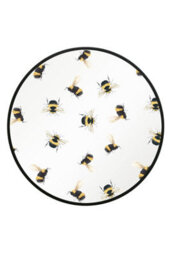 Mirroroutlet The Typis Black Metal Edged Circular Wall Mirror With Bumble Bee Design 80Cm Diameter - thumbnail 2