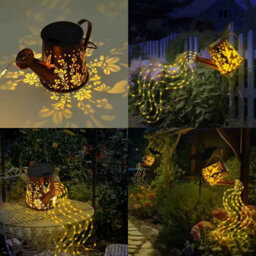 Solar Watering Can Lights, Outdoor Fairy String & Kettle Projection Light - thumbnail 3