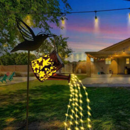 Solar Watering Can Lights, Outdoor Fairy String & Kettle Projection Light - thumbnail 4