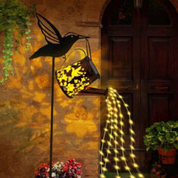 Solar Watering Can Lights, Outdoor Fairy String & Kettle Projection Light - thumbnail 1