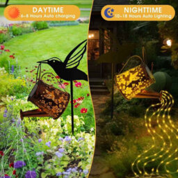 Solar Watering Can Lights, Outdoor Fairy String & Kettle Projection Light - thumbnail 6