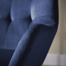 Turio Blue Velvet Effect Relaxer Chair (H)800mm (W)650mm (D)815mm - thumbnail 4