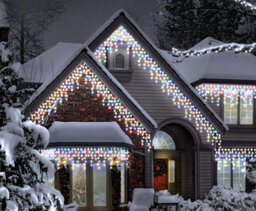 Best Artificial 15M/49Ft Multi-Coloured Connectable Icicle Lights 504 Mains Powered Leds 8 Settings Memory & Timer Outdoor Weatherproof Christmas - thumbnail 1