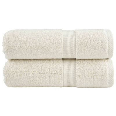 Berkfield Premium Guest Towels Solund 2 Pcs Cream 30X50 Cm 600 Gsm - image 1