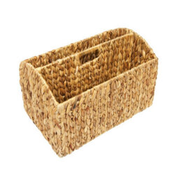 Woodluv Water Hyacinth Newspaper Magazine Holder Storage Rack - thumbnail 1
