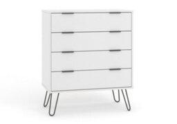 Core Products Augusta Industrial White 4 Drawer Chest Of Drawers H90.3Cm X W76.5Cm X D39.5Cm - thumbnail 3