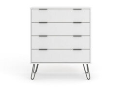 Core Products Augusta Industrial White 4 Drawer Chest Of Drawers H90.3Cm X W76.5Cm X D39.5Cm - thumbnail 2