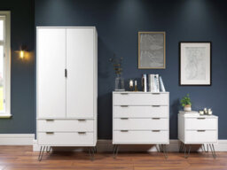 Core Products Augusta Industrial White 4 Drawer Chest Of Drawers H90.3Cm X W76.5Cm X D39.5Cm - thumbnail 7