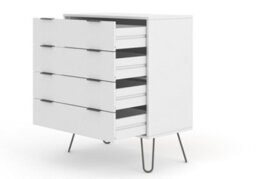 Core Products Augusta Industrial White 4 Drawer Chest Of Drawers H90.3Cm X W76.5Cm X D39.5Cm - thumbnail 4