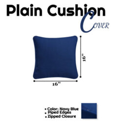 Chilimilii Cushion Covers 100% Cotton Plain Dyed Zip Pipe Edge Home Sofa Decor (40X40 Cm) - thumbnail 1