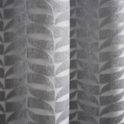 Curtina Kendal Textured Weave Pair Of Silver Eyelet Curtains - thumbnail 3