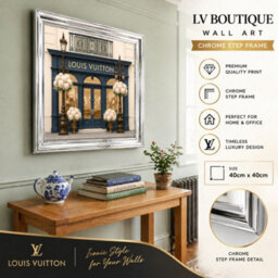 Home Luxe Interiors Lv Boutique Silver Step Frame Wall Art 40X40Cm Luxury Home Decor Piece - thumbnail 6