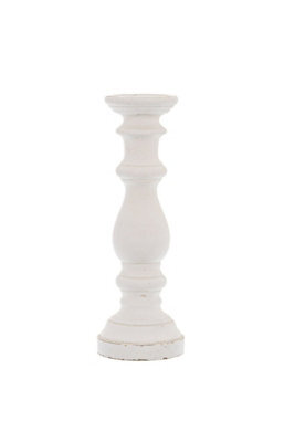 Large White Ceramic Column Candle Holder Minimalist Modern Decor - image 1